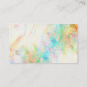 abstracte waterverf art visitekaartsjabloon visitekaartje (Achterkant)