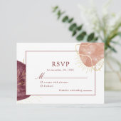 Abstracte Waterverf Band Weddenschap RSVP (Staand voorkant)