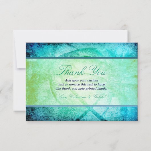 Abstracte Waterverf Beach Hartelijk dank Bedankkaart