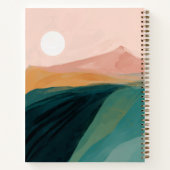 Abstracte Waterverf Bergroze Geel Notitieboek (Achterkant)