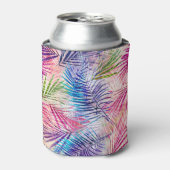 Abstracte Waterverf bladeren allover patroon Blikjeskoeler (Blikje Voorkant)