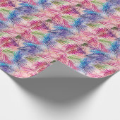 Abstracte Waterverf bladeren allover patroon Cadeaupapier (Hoek)