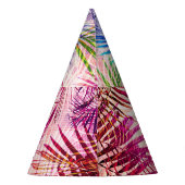 Abstracte Waterverf bladeren allover patroon Feesthoedjes (Achterkant)