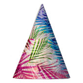 Abstracte Waterverf bladeren allover patroon Feesthoedjes (Links)