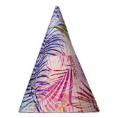 Abstracte Waterverf bladeren allover patroon Feesthoedjes (Rechts)