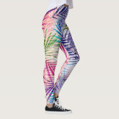 Abstracte Waterverf bladeren allover patroon Leggings (Rechts)