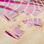 Abstracte Waterverf bladeren allover patroon Legpuzzel (Zijkant)