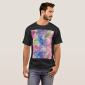 Abstracte Waterverf bladeren allover patroon T-shirt (Voorkant volledig)
