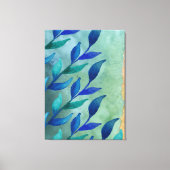Abstracte waterverf bladeren canvas afdruk (Voorkant)