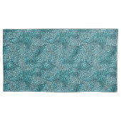 Abstracte Waterverf Blauw Groen Textuurpatroon Kussensloop (Voorkant-Links)