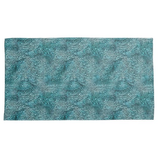 Abstracte Waterverf Blauw Groen Textuurpatroon Kussensloop (Voorkant-Rechts)