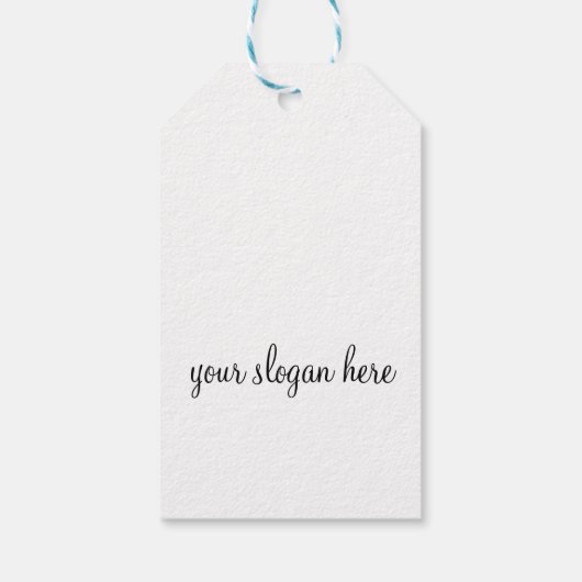 Abstracte waterverf blauw kleur splash brush strok cadeaulabel (Achterkant)