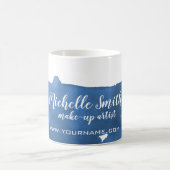 Abstracte waterverf blauw kleur splash brush strok koffiemok (Center)