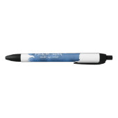 Abstracte waterverf blauw kleur splash brush strok zwarte inkt pen (Bodem)