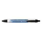 Abstracte waterverf blauw kleur splash brush strok zwarte inkt pen (Achterkant)