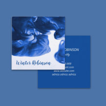 Abstracte waterverf blauw vierkant wit professiona