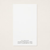 Abstracte Waterverf Blauwe Oorbel Display Kaarten Visitekaartje (Achterkant)