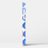 Abstracte Waterverf Blauwe Stippen Case-Mate iPhone Case (Achterkant / Links)