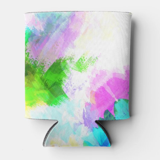 Abstracte waterverf blikjeskoeler (Voorkant)