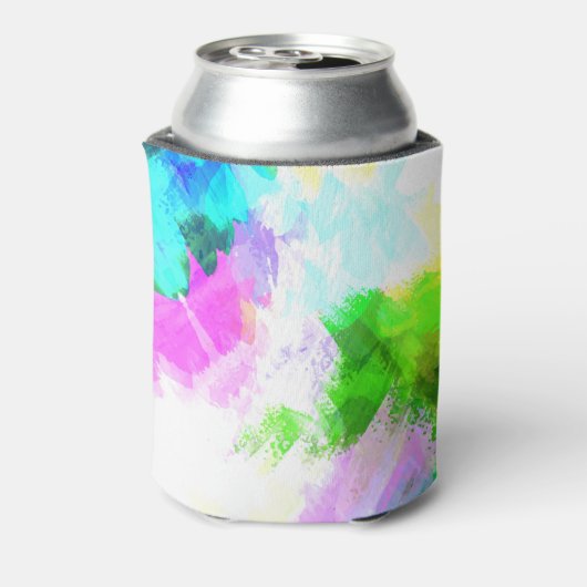 Abstracte waterverf blikjeskoeler (Blikje Achterkant)