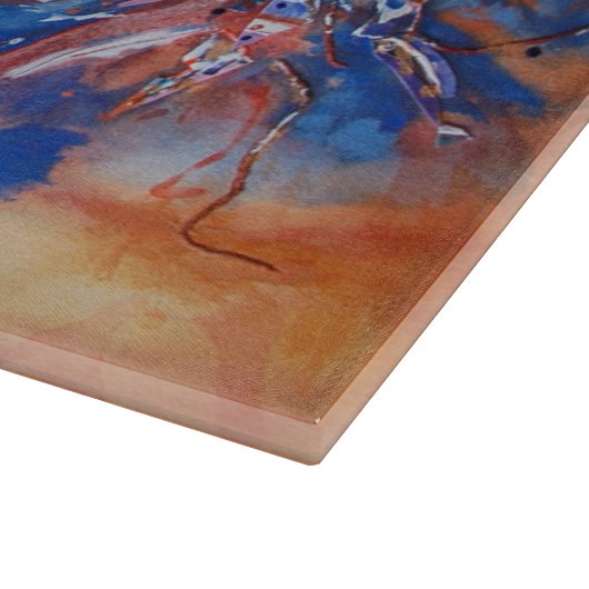 Abstracte Waterverf Bling Snijplank (Hoek)