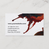 Abstracte Waterverf Blob Penseelgalerie  stroom Visitekaartje (Achterkant)