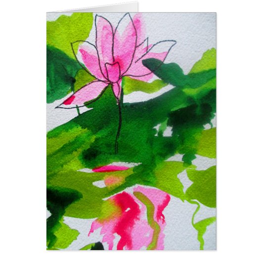 Abstracte waterverf bloemen (Voorkant)