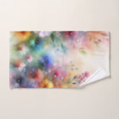 Abstracte Waterverf Bloemen Bad Handdoeken Set (Handdoek)