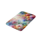Abstracte Waterverf Bloemen Badmat (Gekanteld)