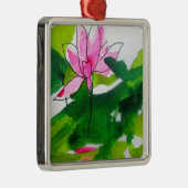 Abstracte waterverf bloemen metalen ornament (Rechts)