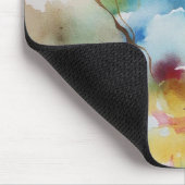 Abstracte waterverf bloemen muismat (Hoek)