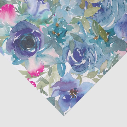 Abstracte Waterverf bloemen ontkoppeling Tissuepapier (Detail)