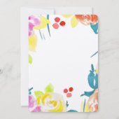 Abstracte Waterverf Bloemen vrijgezellenfeest Kaart (Achterkant)