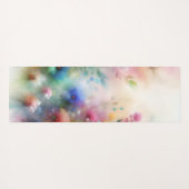 Abstracte Waterverf Bloemen Yoga Mat (Achterkant (horizontaal))