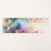 Abstracte Waterverf Bloemen Yoga Mat (Voorkant (horizontaal))