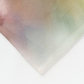 Abstracte Waterverf Bloemenprint Fleece Deken (Hoek)