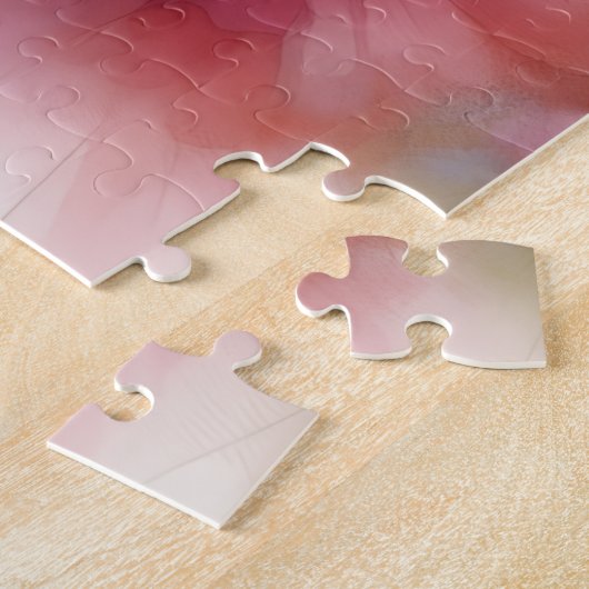 Abstracte Waterverf Bloemenprint Legpuzzel (Zijkant)