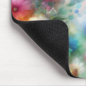 Abstracte Waterverf Bloemenprint Muismat (Hoek)