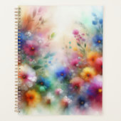 Abstracte Waterverf Bloemenprint Planner (Voorkant)