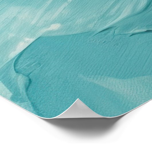 Abstracte waterverf bloemenschilderij poster (Hoek)