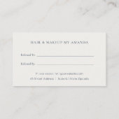 Abstracte Waterverf Blue Gold Beachy Refer Friend Visitekaartje (Achterkant)