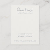 Abstracte Waterverf Blue Gold Logo Houder Visitekaartje (Achterkant)