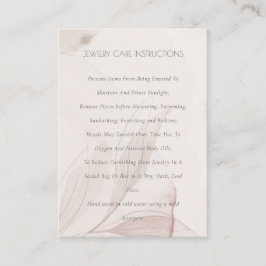 Abstracte Waterverf Blush juwelen zorg Visitekaartje