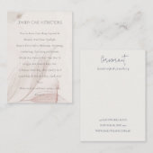 Abstracte Waterverf Blush juwelen zorg Visitekaartje (Voorkant / Achterkant)