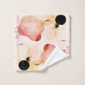 Abstracte Waterverf Boho Terracotta Red Bad Handdoek (Wasdoekje)