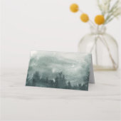 Abstracte Waterverf Boslandschapsescortielijst Plaatskaartje (Voorkant)