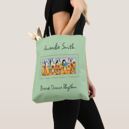 Abstracte Waterverf Breakdance Ritme Tote Bag