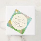 Abstracte Waterverf Bruidsdouche Aangepaste Dankje Bedankjes Labels (In situ)