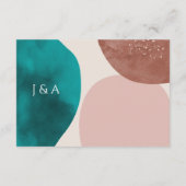 Abstracte Waterverf bruiloft advies Informatiekaartje (Achterkant)