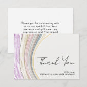 Abstracte Waterverf bruiloft Bedankkaart (Voorkant / Achterkant)